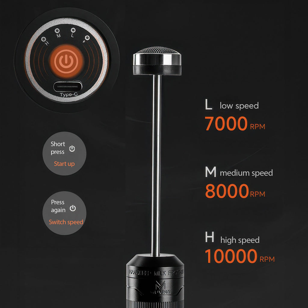 Electric Handheld Milk Frother Rechargeable