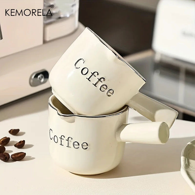 DecorBites™ Ceramic Measuring Cups Set | Precise Kitchen Tools for Espresso and Milk Extraction